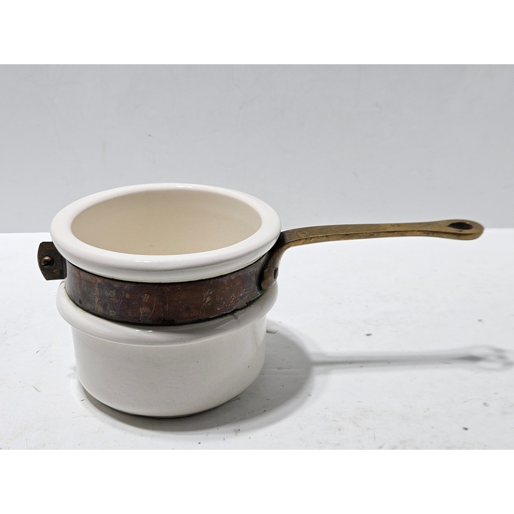 Waldow Brooklyn NY Ceramic Copper Brass Double Boiler Ceramic Pot Only - Picture 3 of 12